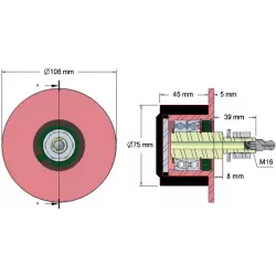 Rouleau n° 11 – rouleau porteur en acier-caoutchouc Ø78 mm pour machines Grimme | OEM Grimme 200.10202, 200.10208, 200.29586 | fabricant KiJ