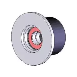 Rouleau n° 57 – rouleau porteur en acier-caoutchouc Ø75 mm pour machines Grimme | OEM Grimme 088.00337, 001.00340 | fabricant KiJ