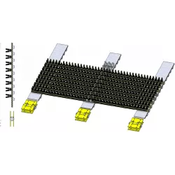 Tapis à fanes SE 75-30 sur 3 courroies – tapis pour arracheuse de pommes de terre Grimme SE 75-30 | OEM Grimme 300.33625, 300.36652, 300.47944 | fabricant KiJ