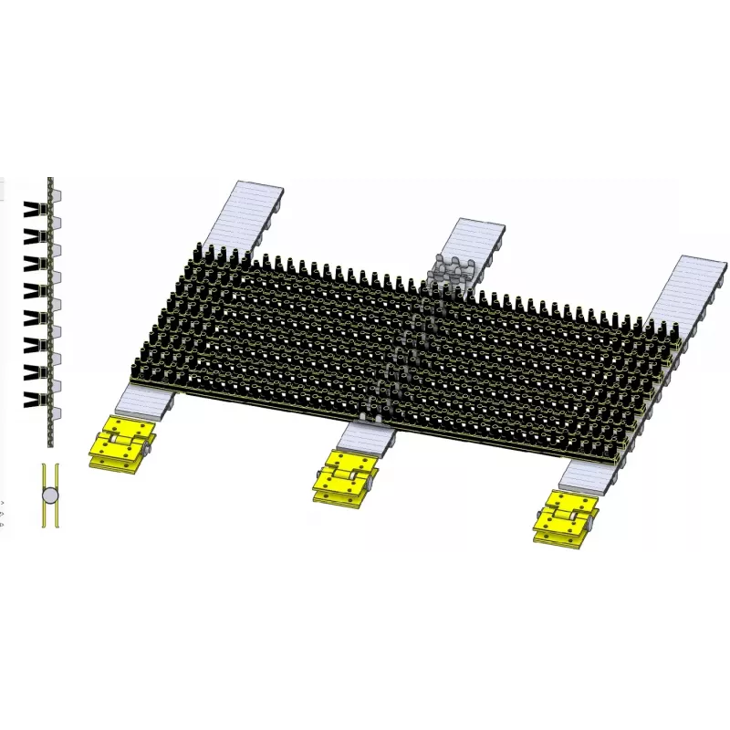 Tapis à fanes SE 75-30 sur 3 courroies – tapis pour arracheuse de pommes de terre Grimme SE 75-30 | OEM Grimme 300.33625, 300.36652, 300.47944 | fabricant KiJ