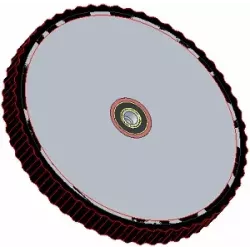 Rouleau n° 247 – rouleau tire-fanes en acier-caoutchouc Ø420 mm pour machines Grimme | OEM Grimme 200.29538 | fabricant KiJ