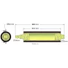 Rouleau n° 244 – rouleau racleur en acier-caoutchouc Ø64 mm pour machines Grimme | OEM Grimme 076.01615 | fabricant KiJ