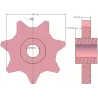 Rouleau n° 223 – rouleau d'entraînement en acier Ø179 mm pour machines Holmer | OEM Holmer 1079022239 | fabricant KiJ