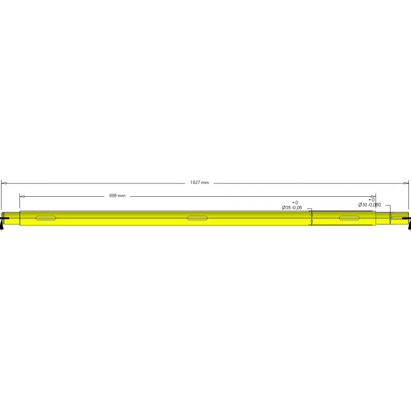 Rouleau n° 260 – arbre d'entraînement en acier Ø35 mm pour machines Grimme | OEM Grimme 037.02284 | fabricant KiJ