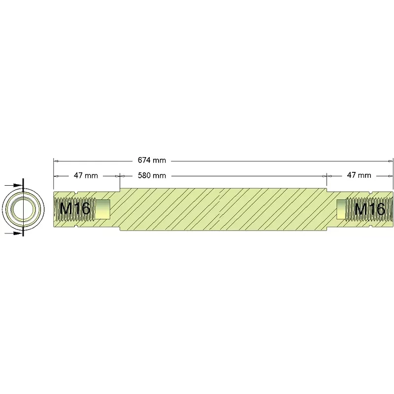 Rouleau n° 263 – arbre d'entraînement en acier Ø25 mm pour machines Grimme | OEM Grimme 037.02069 | fabricant KiJ