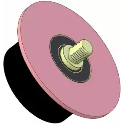 Rouleau n° 10 – rouleau porteur en acier-caoutchouc Ø100 mm pour machines Wuhlmaus | OEM Wuhlmaus 000.03.004.00 | fabricant KiJ