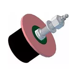 Rouleau n° 11a – rouleau en acier-caoutchouc Ø78 mm pour machines Grimme | OEM Grimme 200.04530 | fabricant KiJ