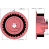 Rouleau n° 19 – rouleau d'entraînement en fonte-caoutchouc Ø170 mm pour machines Grimme | OEM Grimme 076.00768 | fabricant KiJ