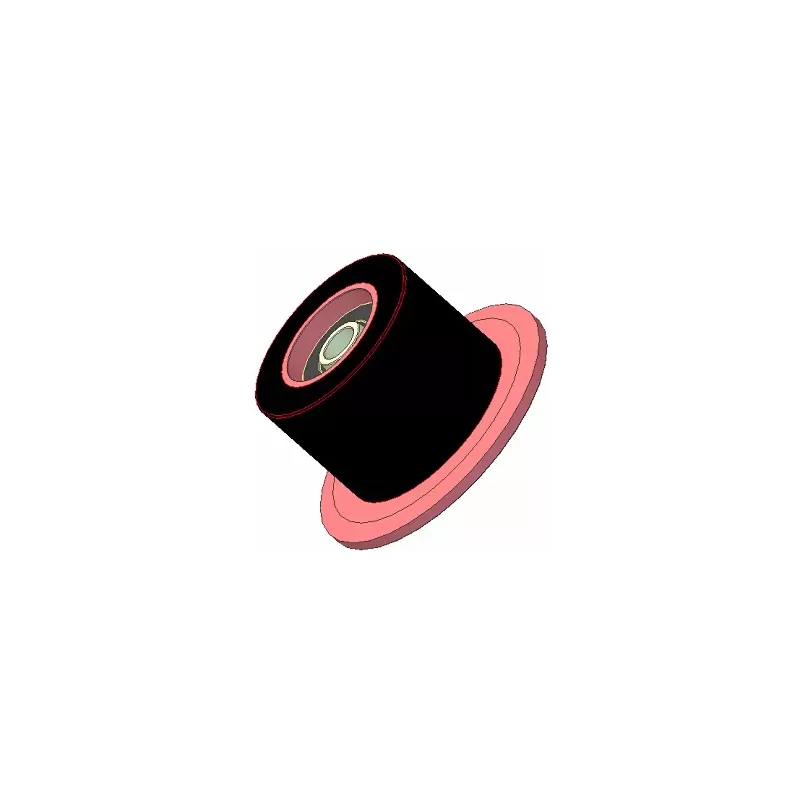 Rouleau n° 23 – rouleau porteur en acier-caoutchouc Ø110 mm pour machines ROPA | OEM ROPA 252066 | fabricant KiJ