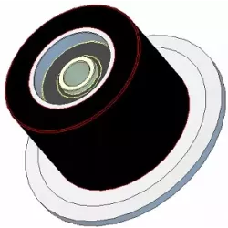 Rouleau n° 23H – rouleau porteur en acier-caoutchouc Ø110 mm pour machines Holmer | OEM Holmer 1130020688 | fabricant KiJ