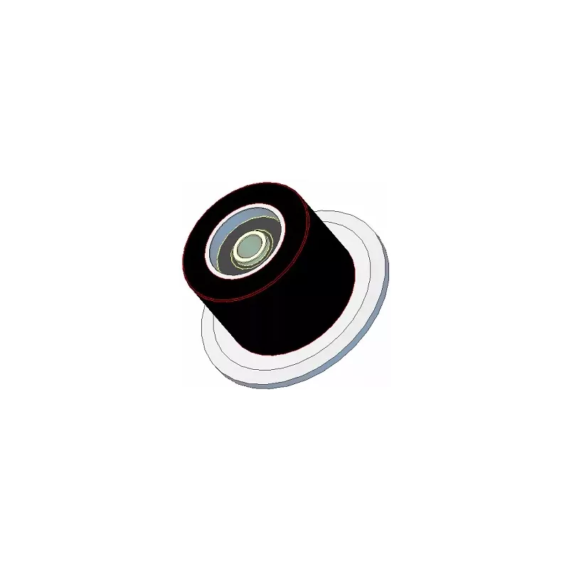 Rouleau n° 23H – rouleau porteur en acier-caoutchouc Ø110 mm pour machines Holmer | OEM Holmer 1130020688 | fabricant KiJ