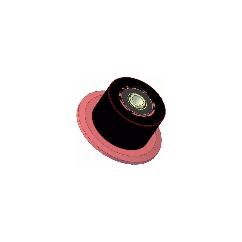 Rouleau n° 24 – rouleau porteur en acier-caoutchouc Ø110 mm pour machines ROPA | OEM ROPA 252061, 252006100 | fabricant KiJ