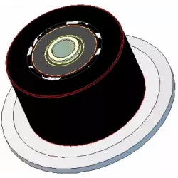 Rouleau n° 24H – rouleau porteur en acier-caoutchouc Ø110 mm pour machines Holmer | OEM Holmer 252061, 1130006938 | fabricant KiJ