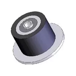 Rouleau n° 25 – rouleau en acier-caoutchouc Ø90 mm pour machines ROPA | OEM ROPA 252019, 1130004669, 252105 | fabricant KiJ
