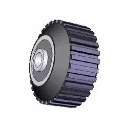 Rouleau n° 26 – rouleau porteur en acier-caoutchouc Ø95 mm pour machines ROPA | OEM ROPA 252079 | fabricant KiJ