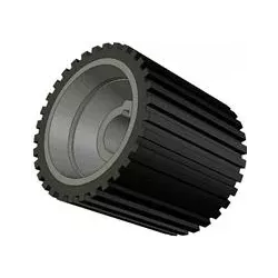 Rouleau n° 49 – rouleau d'entraînement en fonte-caoutchouc Ø137 mm pour machines Grimme | OEM Grimme 076.01049, 200.29667 | fabricant KiJ