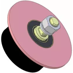 Rouleau n° 80 – rouleau de support en acier-caoutchouc Ø100 mm pour arracheuse de pommes de terre Anna Z644 | OEM Anna 564421017 | fabricant KiJ