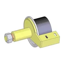 Rouleau n° 122 – rouleau de renvoi en acier-caoutchouc Ø100 mm pour machines Grimme | OEM Grimme 200.43275, 076.00759, 100.43275 | fabricant KiJ