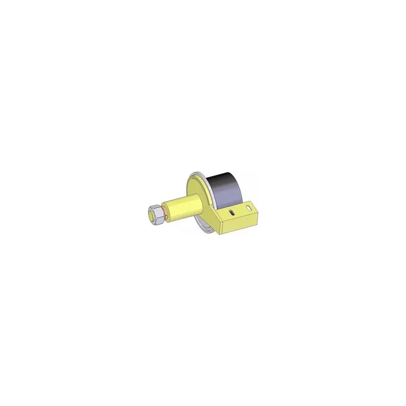 Rouleau n° 122 – rouleau de renvoi en acier-caoutchouc Ø100 mm pour machines Grimme | OEM Grimme 200.43275, 076.00759, 100.43275 | fabricant KiJ