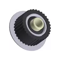 Rouleau n° 136 – rouleau de renvoi en acier-caoutchouc Ø132 mm pour machines Grimme | OEM Grimme 200.33879 | fabricant KiJ