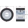 Rouleau n° 137 – rouleau de renvoi en acier-caoutchouc Ø100 mm pour machines Grimme | OEM Grimme 076.00889 | fabricant KiJ