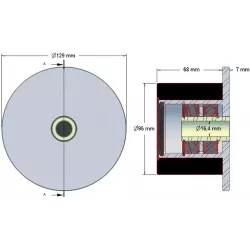 Rouleau n° 139 – rouleau en acier-caoutchouc Ø95 mm | fabricant KiJ