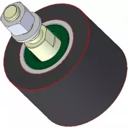 Rouleau n° 189 – rouleau porteur en acier-caoutchouc Ø90 mm pour machines Holmer | OEM Holmer 1131002796 | fabricant KiJ
