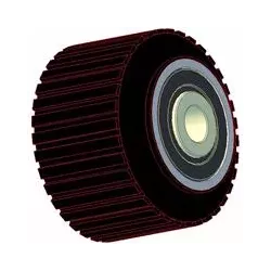 Rouleau n° 204 – rouleau porteur en acier-caoutchouc Ø90 mm pour machines ROPA | OEM ROPA 252079 | fabricant KiJ