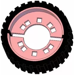 Rouleau n° 230 – rouleau d'entraînement en acier-caoutchouc Ø194 mm pour machines Grimme | OEM Grimme 076.04013 | fabricant KiJ