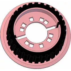 Rouleau n° 231 – rouleau d'entraînement en acier-caoutchouc Ø194 mm pour machines Grimme | OEM Grimme 076.04011 | fabricant KiJ