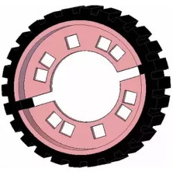 Rouleau n° 232 – rouleau d'entraînement en acier-caoutchouc Ø168 mm pour machines Grimme | OEM Grimme 076.04012 | fabricant KiJ