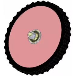 Rouleau n° 234 – rouleau presseur en acier-caoutchouc Ø340 mm pour machines Wuhlmaus | OEM Wuhlmaus 000.03.142.00 | fabricant KiJ