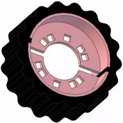 Rouleau n° 237 – rouleau d'entraînement en acier-caoutchouc Ø215 mm, pas 35 mm, pour machines Grimme | OEM Grimme 076.03514 | fabricant KiJ