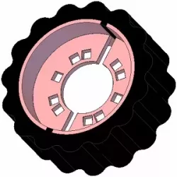 Rouleau n° 241 – rouleau d'entraînement en acier-caoutchouc Ø217 mm, pas 40 mm, pour machines Grimme | OEM Grimme 076.03504 | fabricant KiJ
