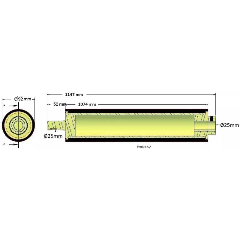 Rouleau n° 256 – rouleau racleur en acier-caoutchouc Ø92 mm pour machines Grimme | OEM Grimme 076.04292 | fabricant KiJ