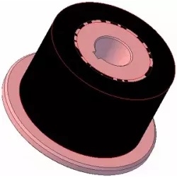 Rouleau n° 265 – rouleau d'entraînement en acier-caoutchouc Ø110 mm pour machines AVR | OEM AVR 202.16.90 | fabricant KiJ