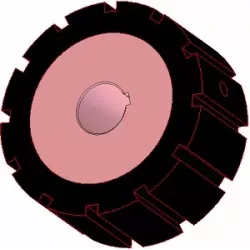 Rouleau n° 266 – rouleau d'entraînement en acier-caoutchouc Ø170 mm pour machines AVR | OEM AVR 742.20.80 | fabricant KiJ