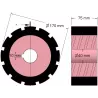 Rouleau n° 266 – rouleau d'entraînement en acier-caoutchouc Ø170 mm pour machines AVR | OEM AVR 742.20.80 | fabricant KiJ