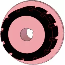 Rouleau n° 267 – rouleau d'entraînement en acier-caoutchouc Ø170 mm pour machines AVR | OEM AVR 742.20.70 | fabricant KiJ