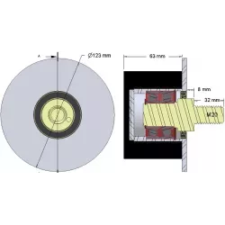 Rouleau n° 269 – rouleau porteur en acier-caoutchouc Ø95 mm pour machines AVR | OEM AVR 02.16.20 | fabricant KiJ