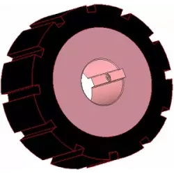 Rouleau n° 271 – rouleau d'entraînement en acier-caoutchouc Ø170 mm pour machines AVR | OEM AVR 742.20.85 | fabricant KiJ