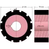 Rouleau n° 271 – rouleau d'entraînement en acier-caoutchouc Ø170 mm pour machines AVR | OEM AVR 742.20.85 | fabricant KiJ