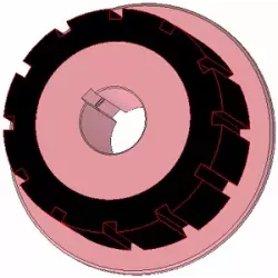 Rouleau n° 272 – rouleau d'entraînement en acier-caoutchouc Ø170 mm pour machines AVR | OEM AVR 742.20.75 | fabricant KiJ
