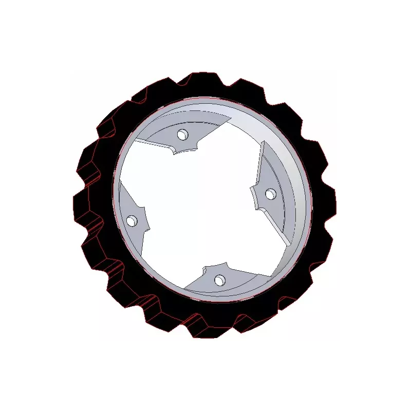 Rouleau n° 274 – rouleau d'entraînement en acier-caoutchouc Ø250 mm pour machines Dewulf | OEM Dewulf 0000005328 | fabricant KiJ