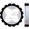 Rouleau n° 274 – rouleau d'entraînement en acier-caoutchouc Ø250 mm pour machines Dewulf | OEM Dewulf 0000005328 | fabricant KiJ
