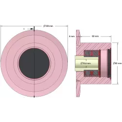 Rouleau n° 275 – rouleau porteur en acier Ø80 mm, pas 64 mm, pour machines Samon | fabricant KiJ