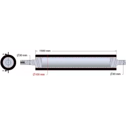 Rouleau n° 282 – rouleau racleur en acier-caoutchouc Ø100 mm pour machines AVR | OEM AVR 282.16.20 | fabricant KiJ