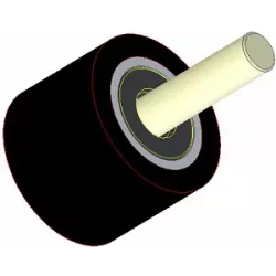Rouleau n° 284 – rouleau porteur en acier-caoutchouc Ø80 mm pour machines Dewulf | OEM Dewulf 2660005C | fabricant KiJ
