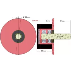 Rouleau n° 287 – rouleau porteur en acier-caoutchouc Ø90 mm pour machines Dewulf | OEM Dewulf 2660029C | fabricant KiJ