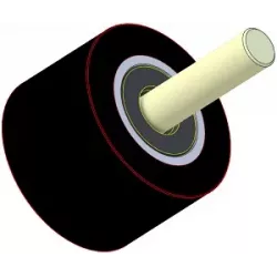 Rouleau n° 294a – rouleau porteur en acier-caoutchouc Ø90 mm pour machines Dewulf | fabricant KiJ